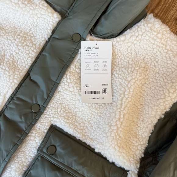 Athleta Fleece Hybrid Jacket Medium NWT - Picture 3 of 9